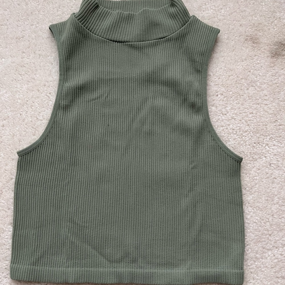 zara mock neck tank